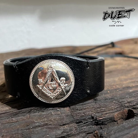 "BGT" 925 Silver Leather bracelet - Izumonster "Duet"